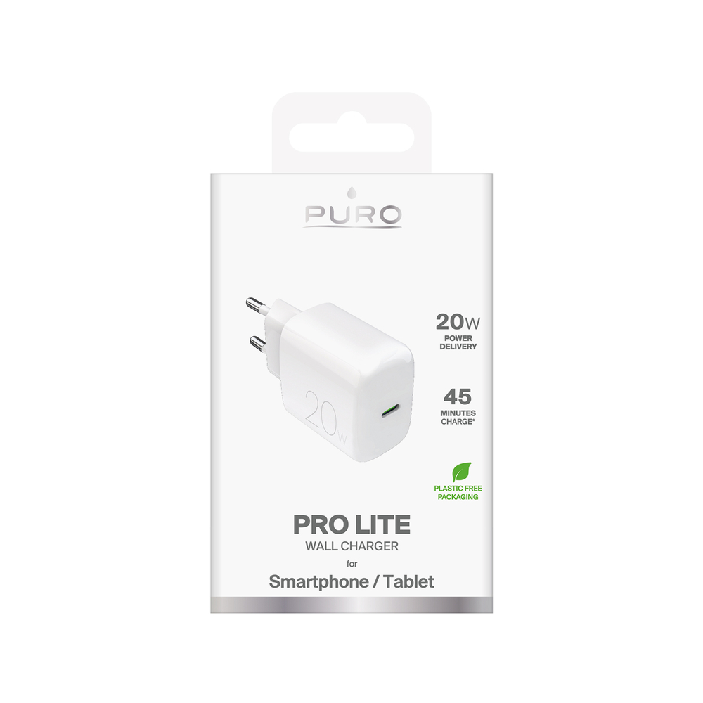 Puro PROLITE 20W USB-C Wall Charger - White (0)