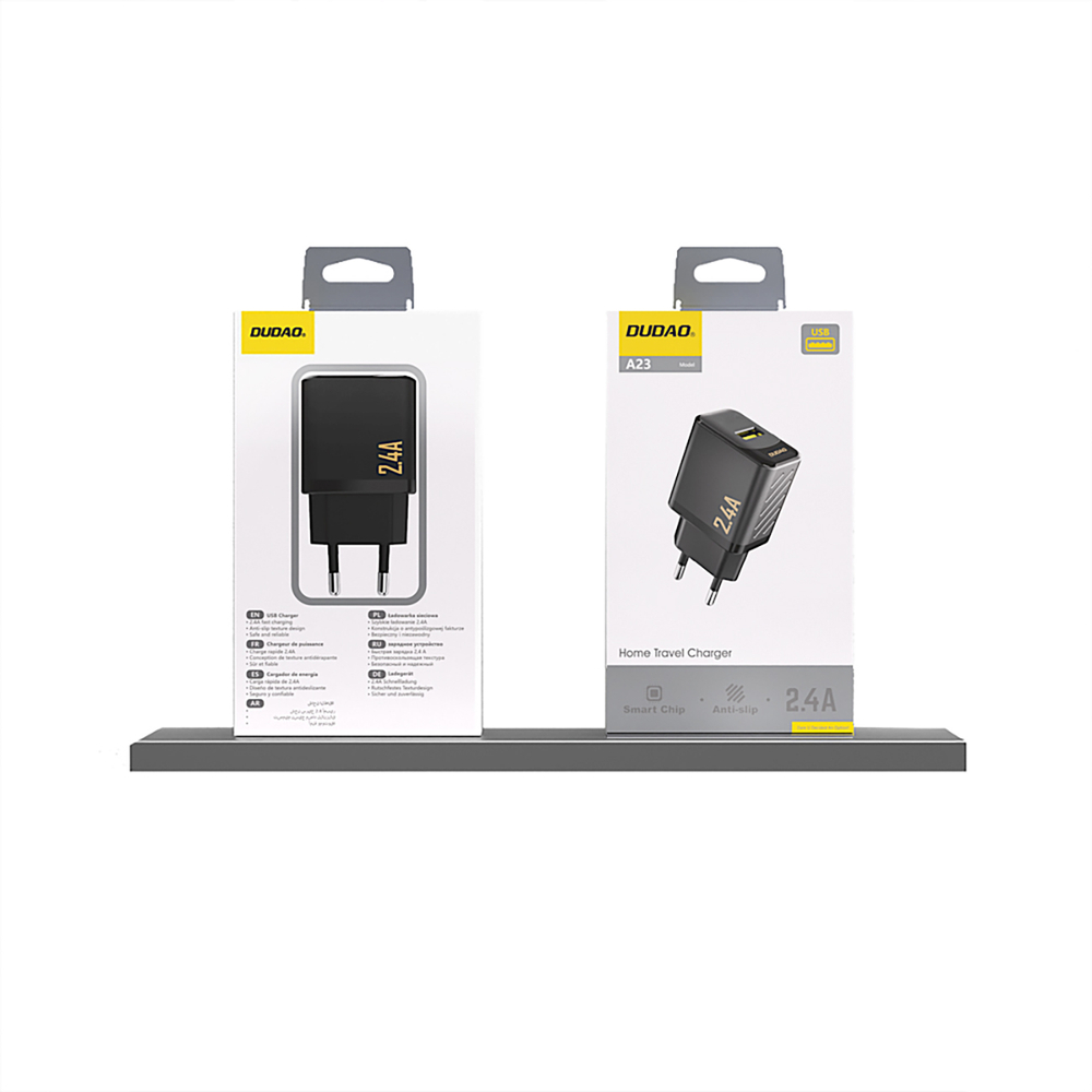 Dudao A23 2.4A USB-A Charger - Black (1)
