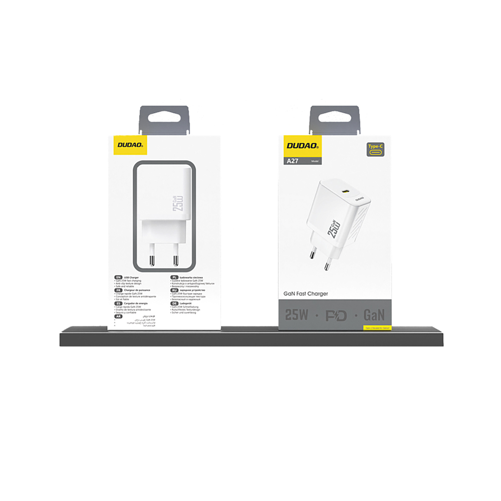 Dudao A27 25W GaN USB-C Wall Charger - White (2)