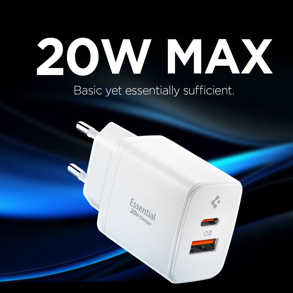 Spigen Essential EE202EU 20W Wall Charger - White (3)
