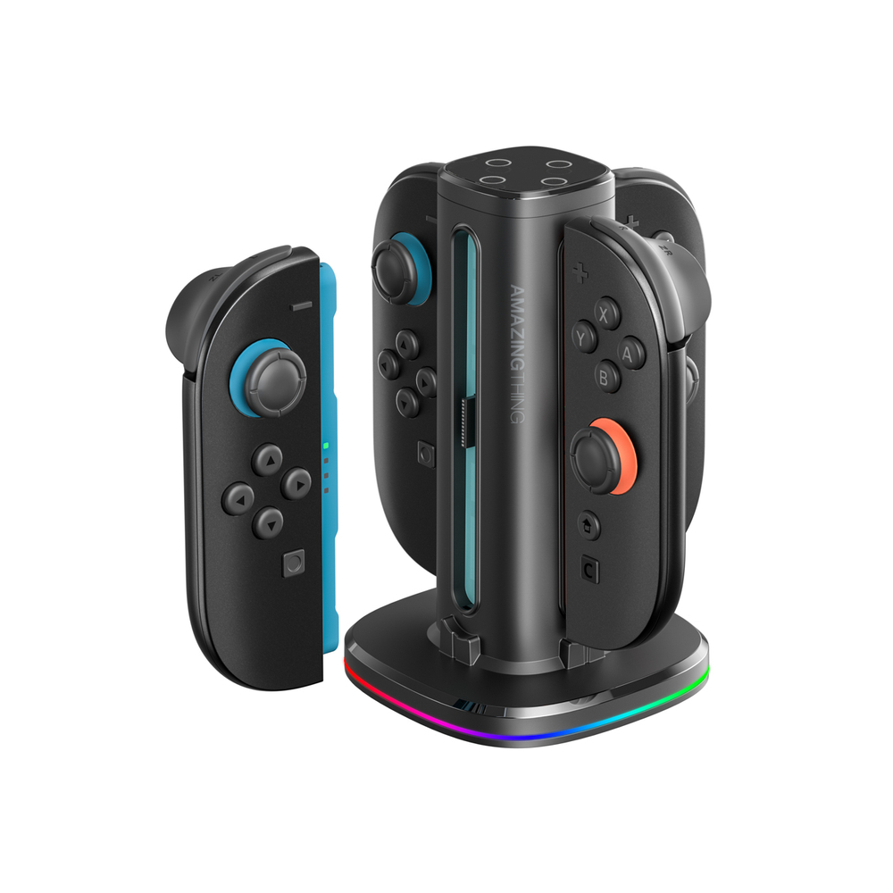 AmazingThing Thunder Pro PlayDock Charger Nintendo Switch 2 Controllers - Black (0)