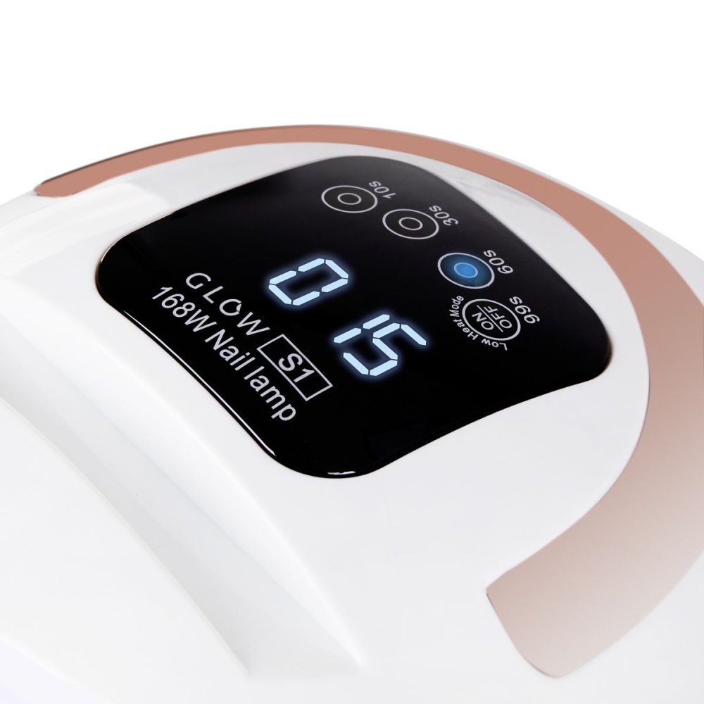 Glow UV/LED Manicure & Pedicure Lamp S1 168 W, Gold (36 LED, Dual LED, Low Heat Mode) (1)