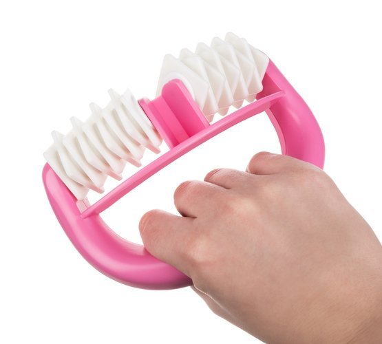 Silicone Vacuum Suction Body Face Massage Cups 4 pcs + Manual Anti Cellulite Massage Roller, Different Colors (4)