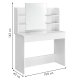 Modern Vanity Table with Large Mirror and Shelves ModernHome