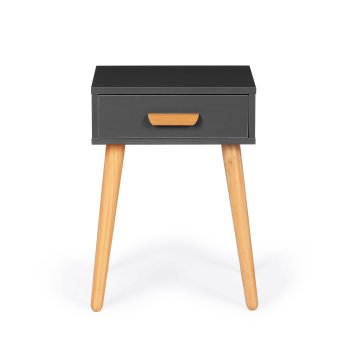 Modern Nightstand and Side Table with Drawer by ModernHome, Grey