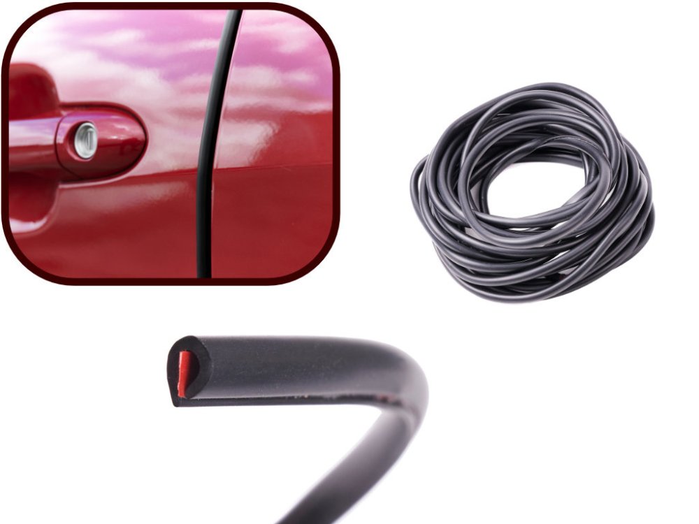 Car Door Edge Guard U-Shape Protector Strip 10m, Black (0)