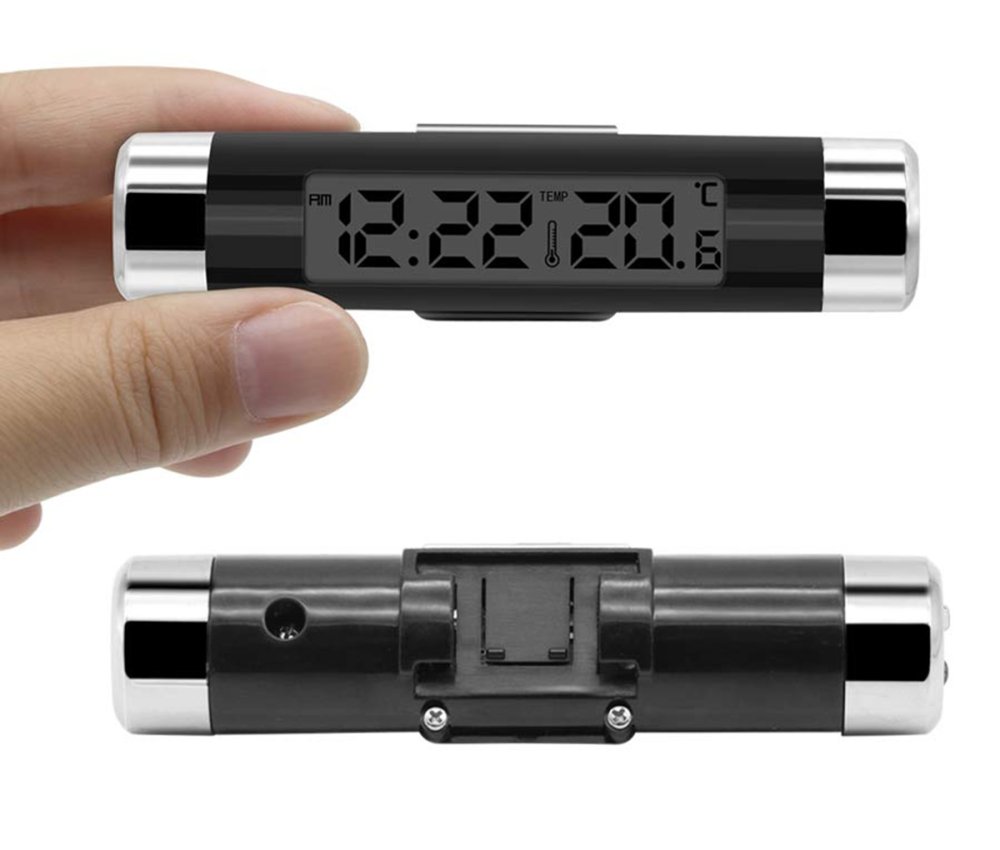 Digital Car Clock and Thermometer with Blue Backlight (1)