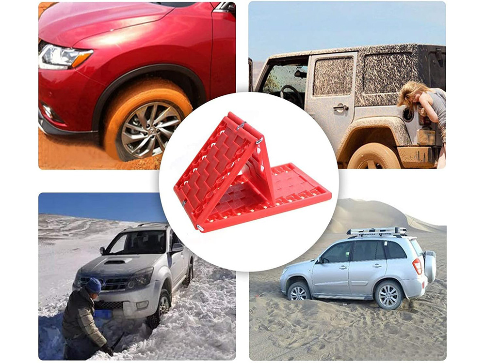 Folding Anti-Slip Rescue Pads for Car Snow, Mud, and Sand - 2 Pcs (6)