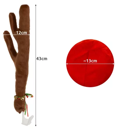 Christmas New Year Decoration for Car Reindeer Antlers and Nose (2)