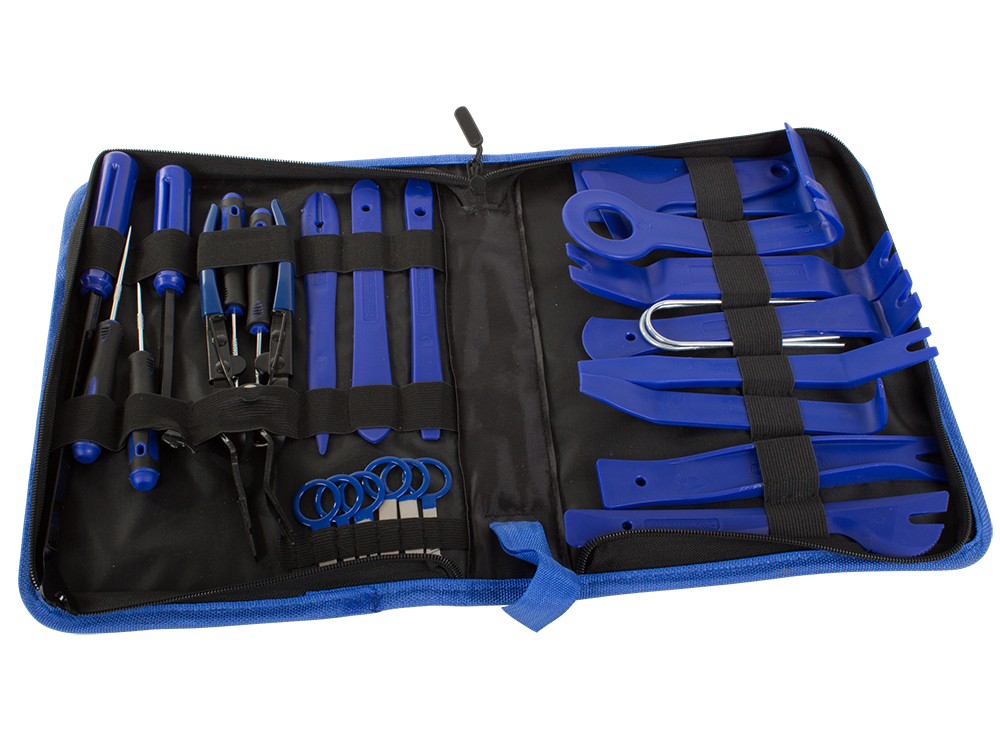 Car trim removal tool set, 32 pieces, blue (2)