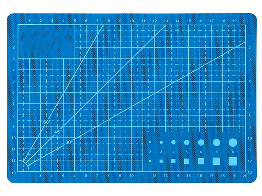 Self-healing cutting mat for model making A5, 15x22 cm, blue (1)