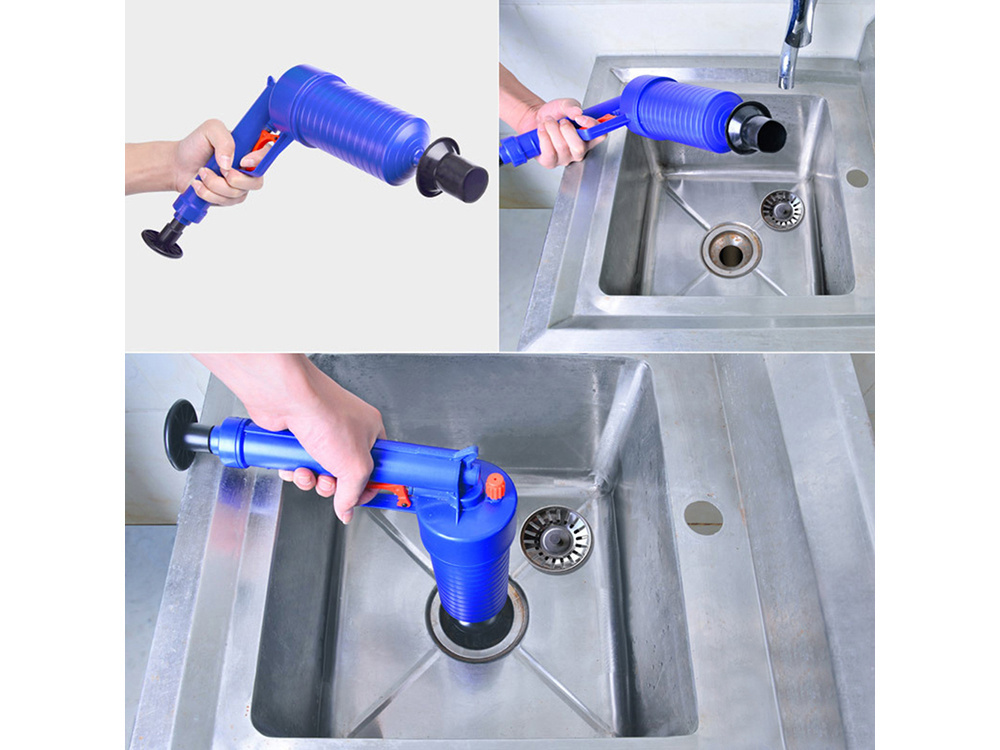 Pipe cleaning gun with 4 nozzles, blue (3)