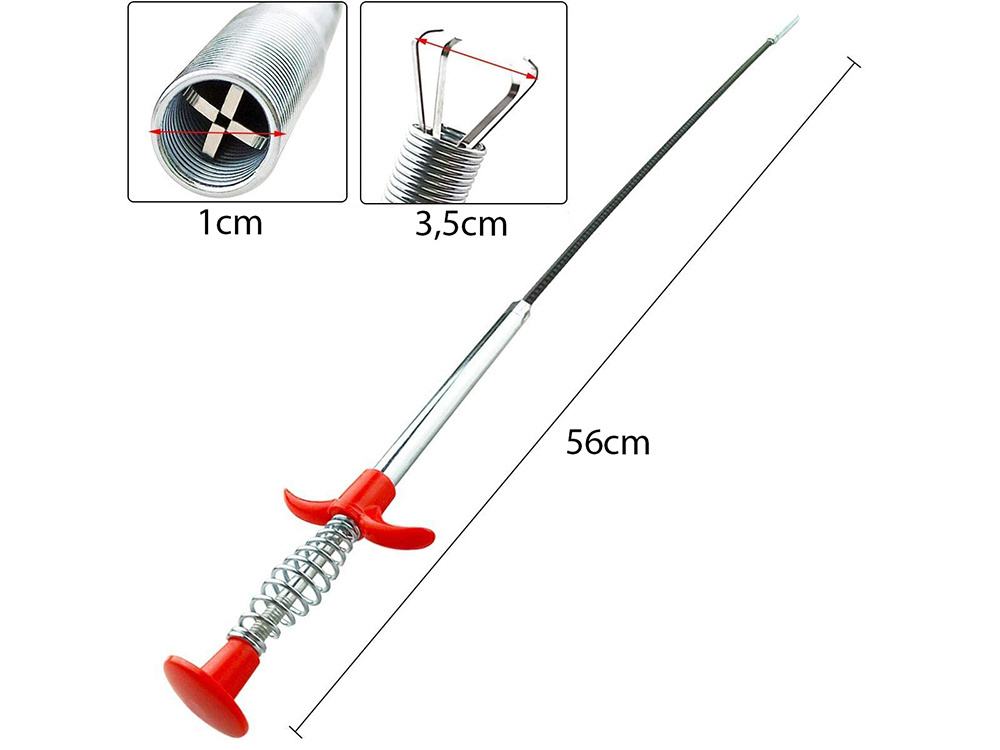 Flexible spring claw pick-up tool for screws, long reach 56 cm (3)