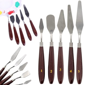 Palette Knife Set for Artists, 5 Piece Painting Knives for Oil & Acrylic
