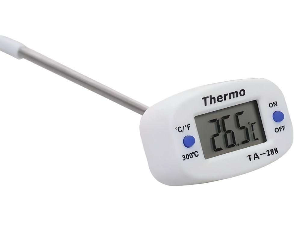 Digital Meat Thermometer with Probe for Cooking and Baking, White (0)