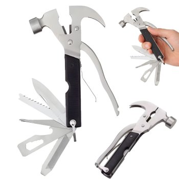 18-in-1 Multitool Hammer Survival Gear with Pliers and Saw