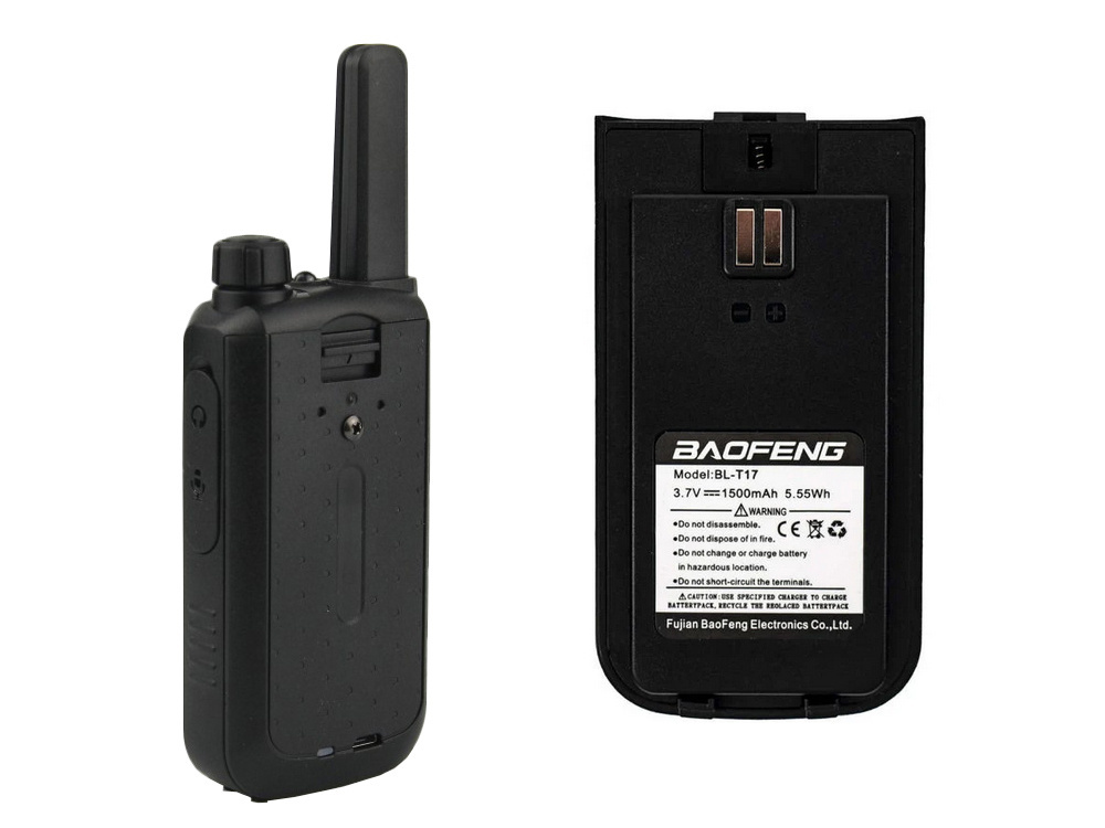 Baofeng BF-T17 PMR walkie talkie set with flashlight, 2 pcs, black (3)