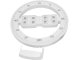 Electronic LED alarm clock with thermometer and backlight, white