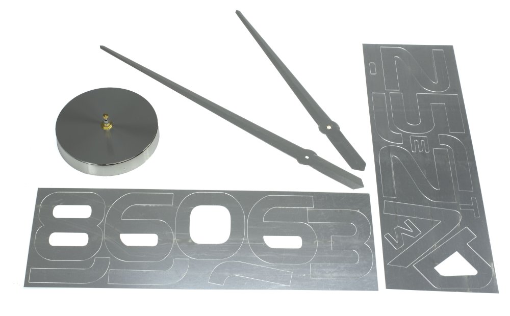 Stylish Wall Clock DIY 80-120 cm, Silver (3)