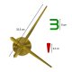 DIY Frameless Wall Clock Adjustable 80-90 cm, Multicolor with Gold Hands