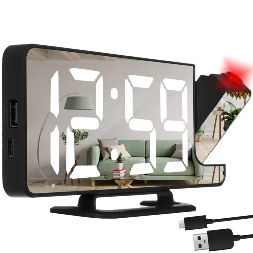 LED Alarm Clock with Time Projection Izoxis 19576