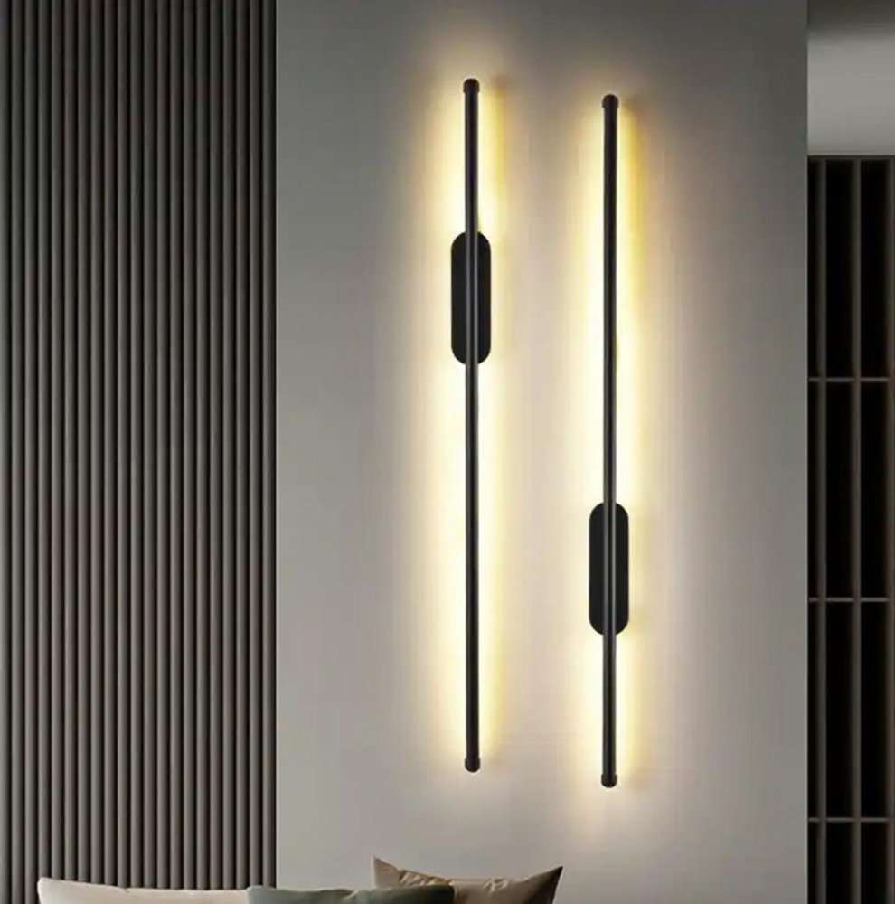 LED Light Wall Lamp Minimalist Sconce, 100cm, 4000K, Black (0)