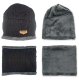 Unisex Winter Beanie Hat and Neck Warmer Set, Black