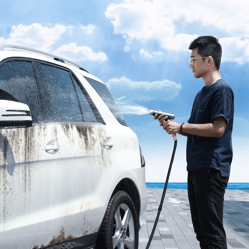 Baseus Simple Life Car Wash Spray Nozzle (with Magic Telescopic Water Pipe) 30m after water filling Black (3)