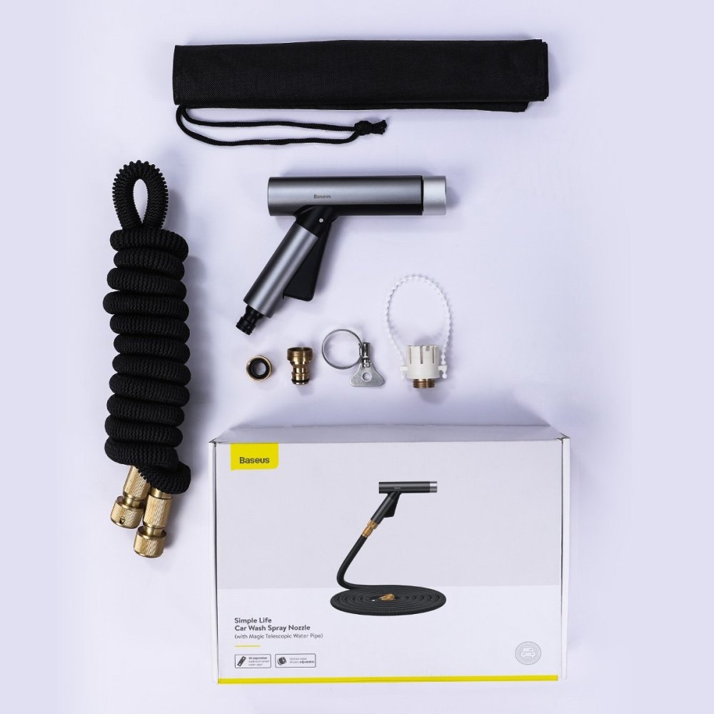 Baseus Simple Life Car Wash Spray Nozzle (with Magic Telescopic Water Pipe) 30m after water filling Black (0)