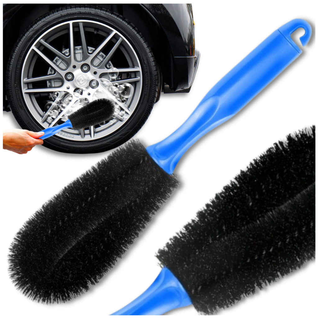Soft Bristle Car Wheel and Rim Cleaning Brush, Blue