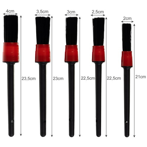 Car Detailing Brush Set with Microfiber Cloth Xtrobb 21449, 5 Pcs (2)