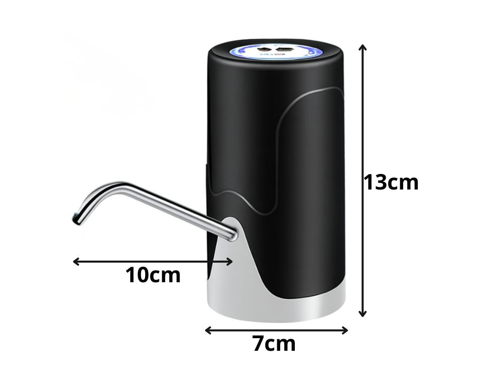 Rechargeable Electric Water Bottle Pump, Automatic Water Dispenser, Black (3)