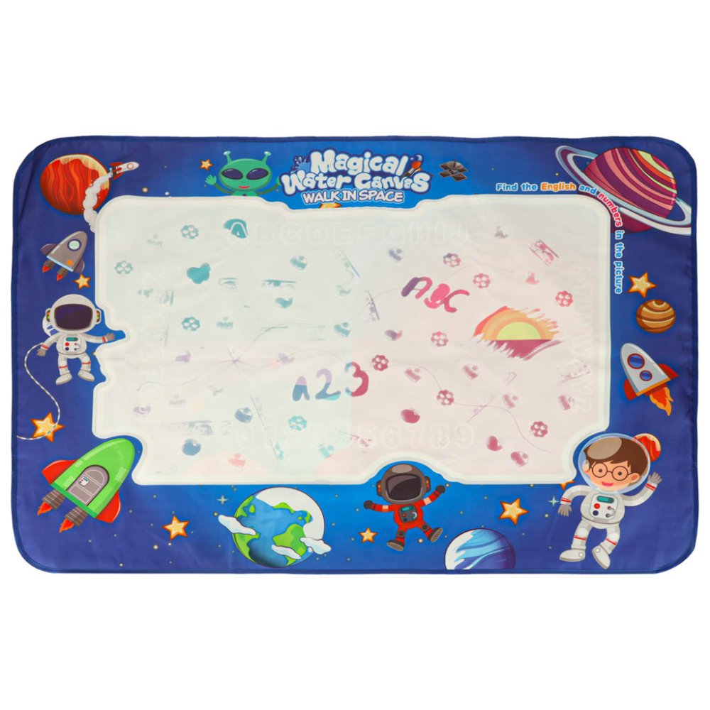 Large Water Drawing Mat Space Theme with Magic Pens and Stamps 120x90cm (1)