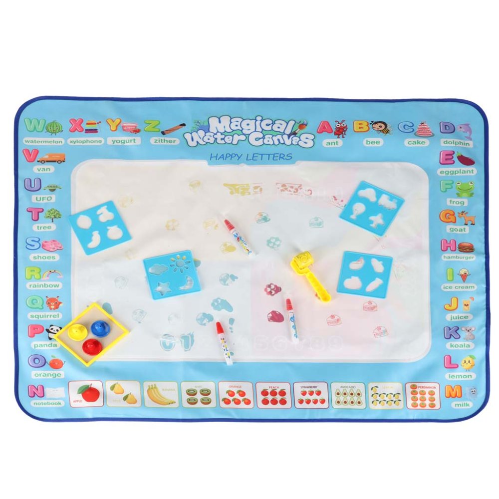 Large Water Drawing Mat with Alphabet & Accessories 100x80cm (2)