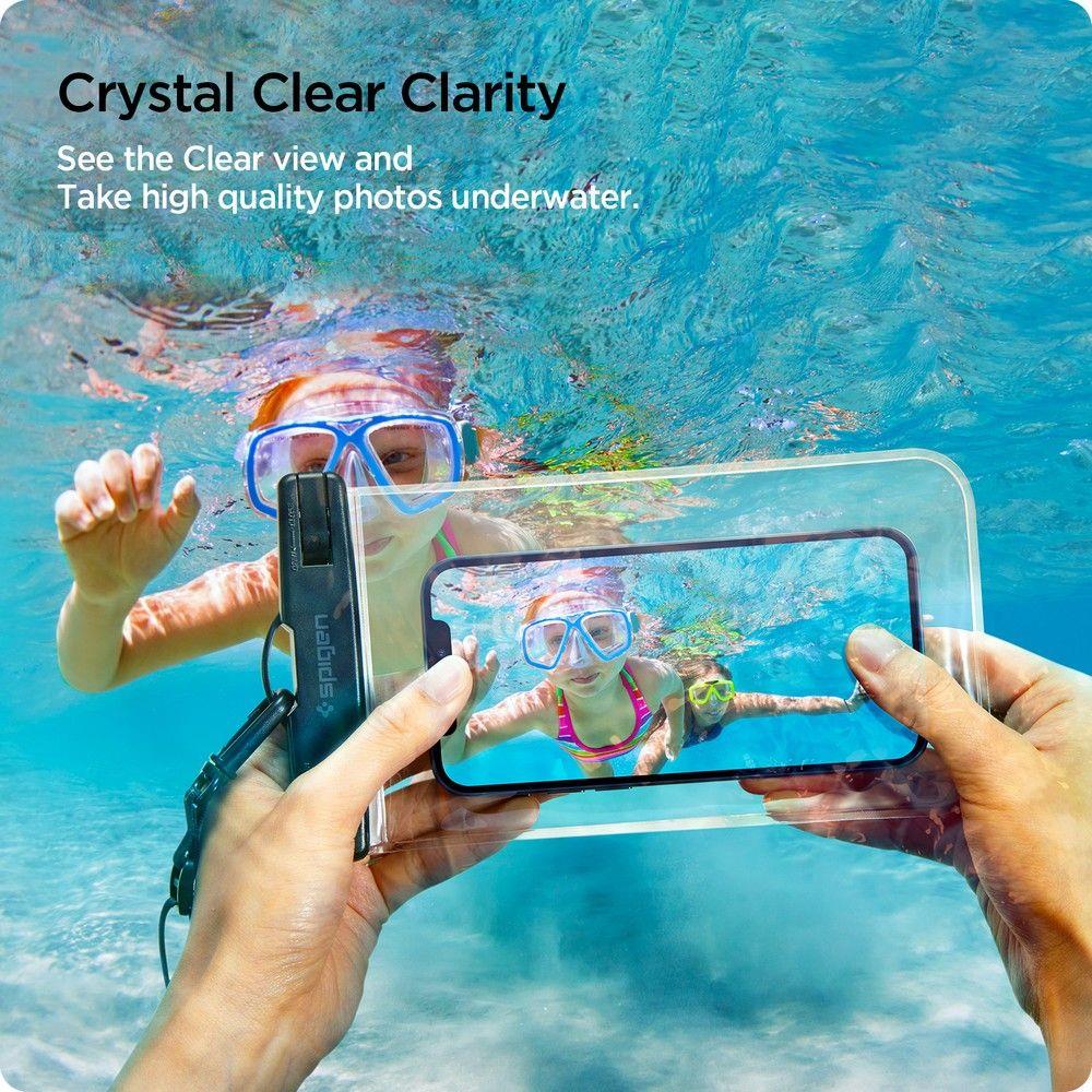 Spigen A601 Waterproof 2 pcs. Phone Bag Case Cover 163 x 90 mm, Clear (0)