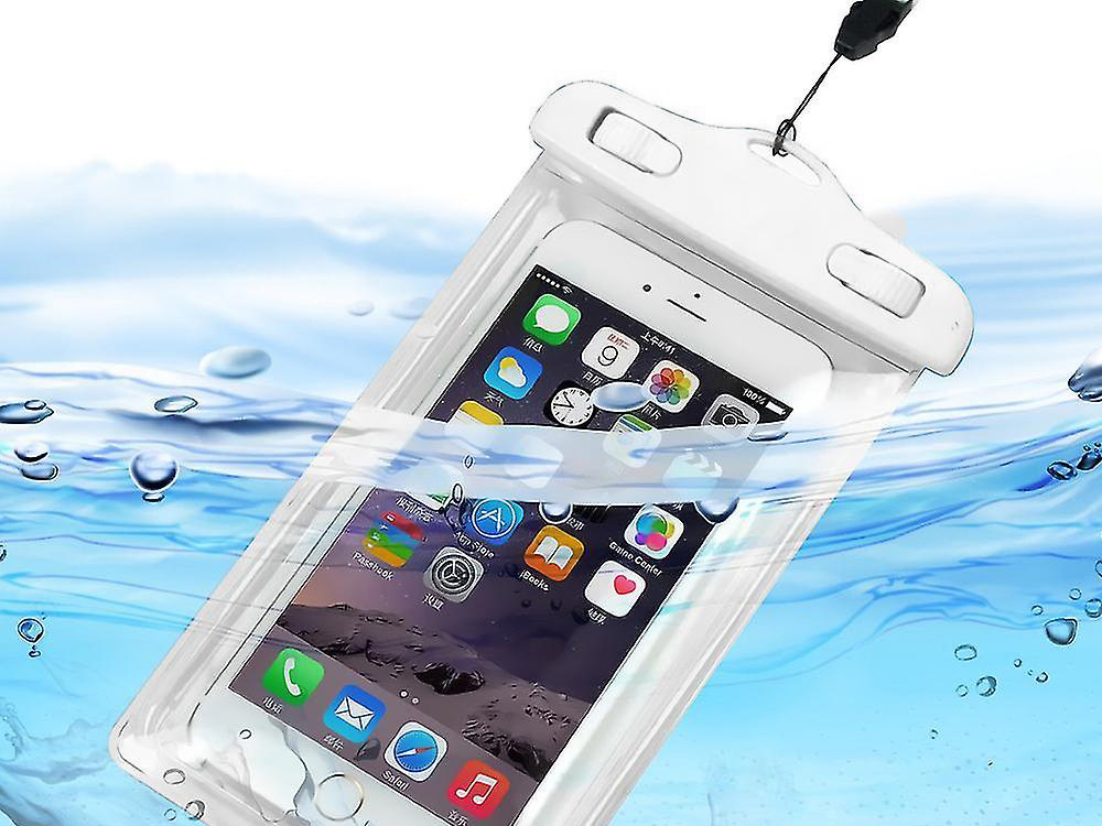 Waterproof phone case for pool, beach, kayak, white (1)