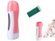 Roll On Waxing Kit with Wax Warmer, Cartridge and Strips, Pink and White