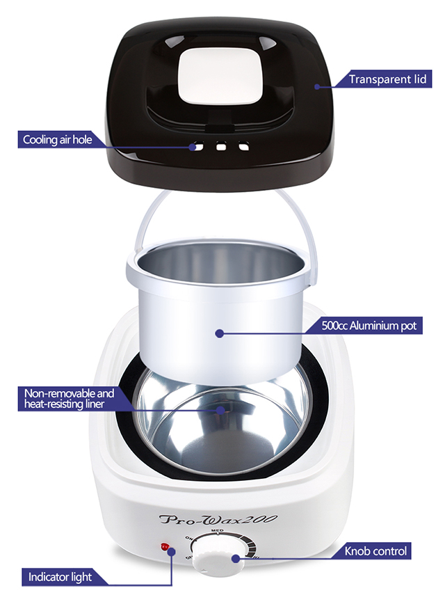 Waxing Kit Paraffin Warmer Heater Bath PRO WAX 200 (3)