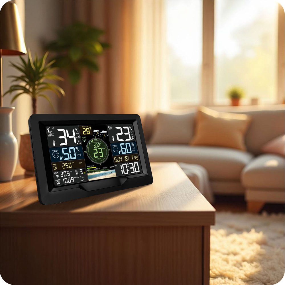 Berdsen Weather Station with Wind & Rain Sensor BD-914, Black (3)