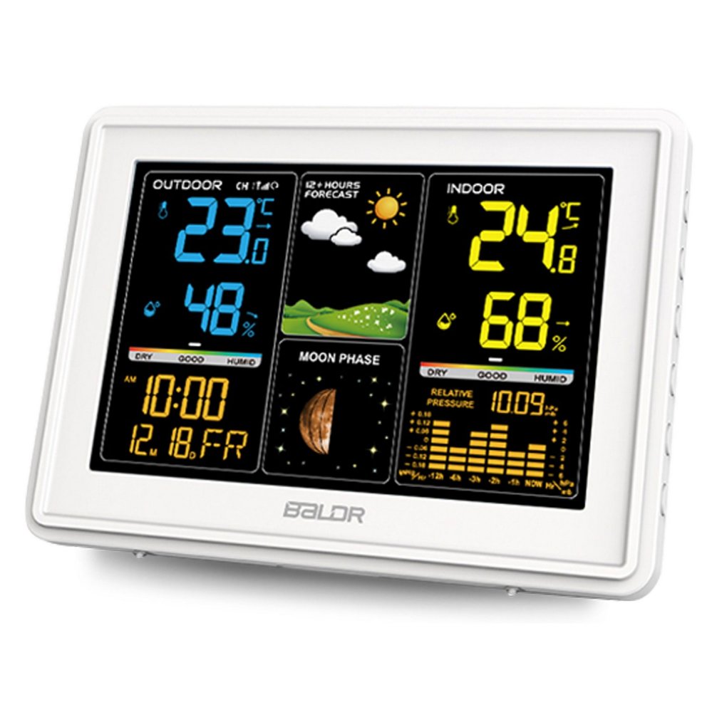 BALDR Weather Station with Display BD-907, White – Digital Home Monitor (1)