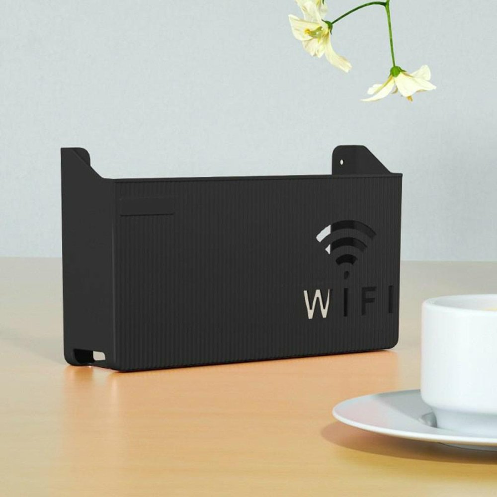 Wifi Router Shelf Holder, Black (2)