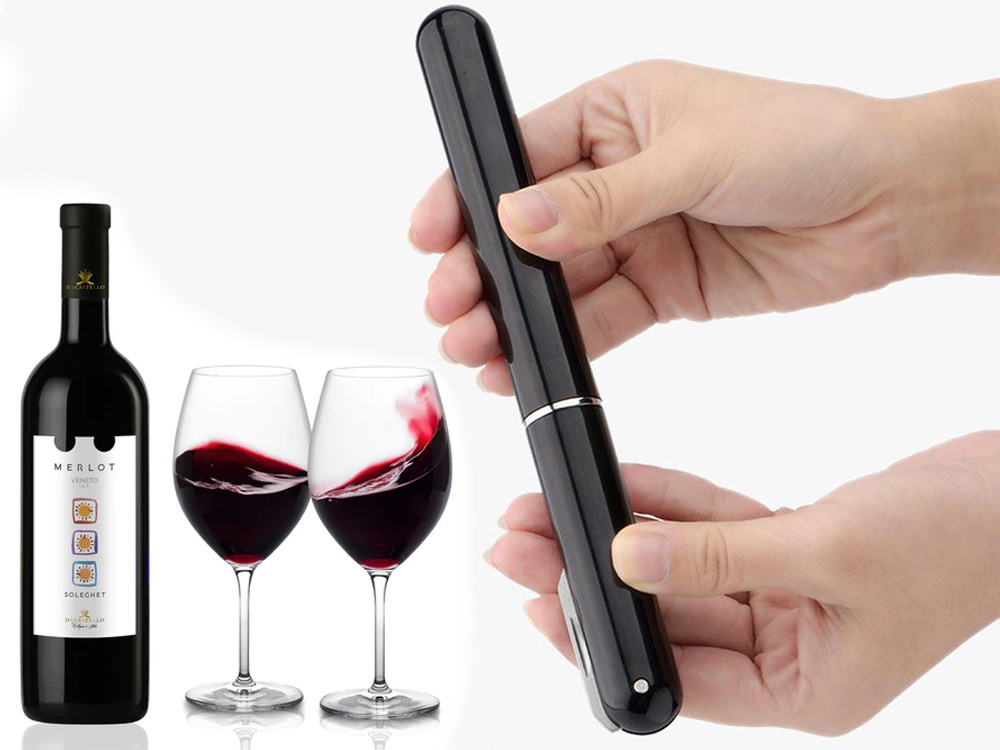 Pneumatic Corkscrew Wine Opener with Cutter (3)