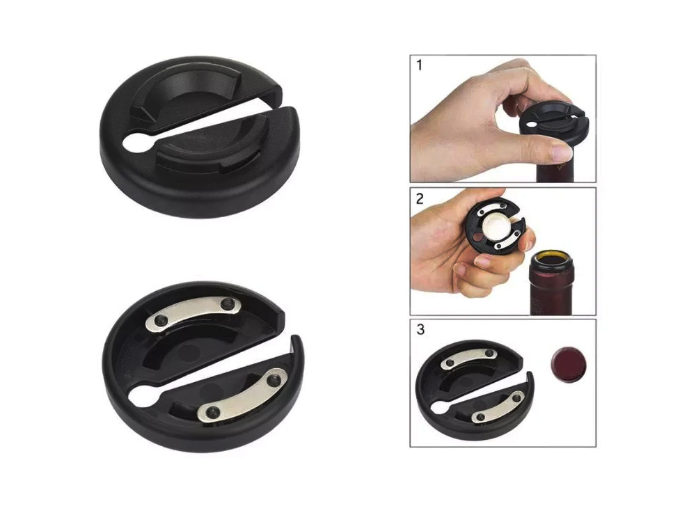 Electric Automatic Corkscrew with Foil Cutter / Wine Opener Accessory Set, Black (0)