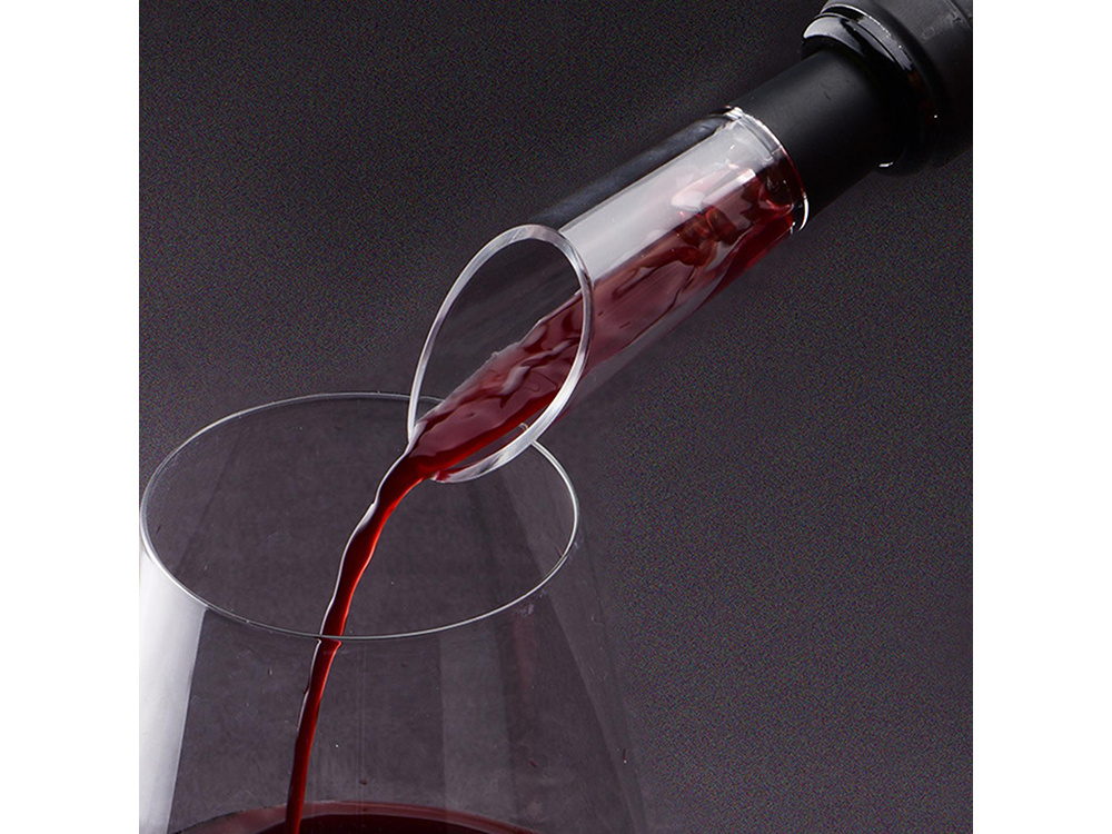Electric Corkscrew Including Foil Cutter, Wine Pourer / Wine Opener Accessory Set, Black (5)
