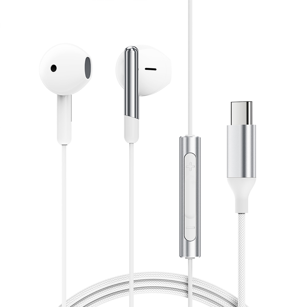 Acefast L3 Wired USB-C Headphones with Microphone - White (1)