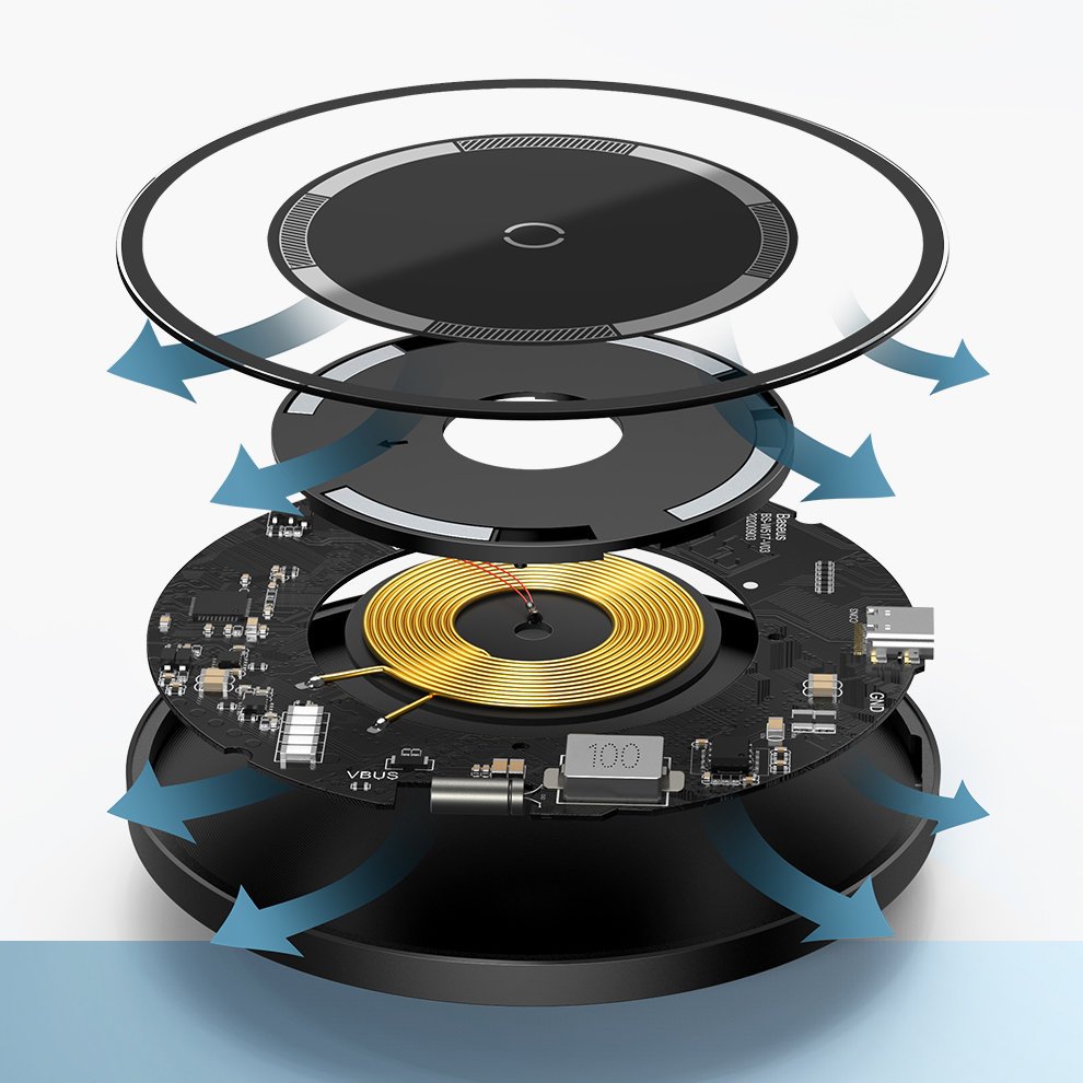 Baseus Magnetic Wireless Qi Charger 15W (MagSafe Compatible for iPhone), Black (5)