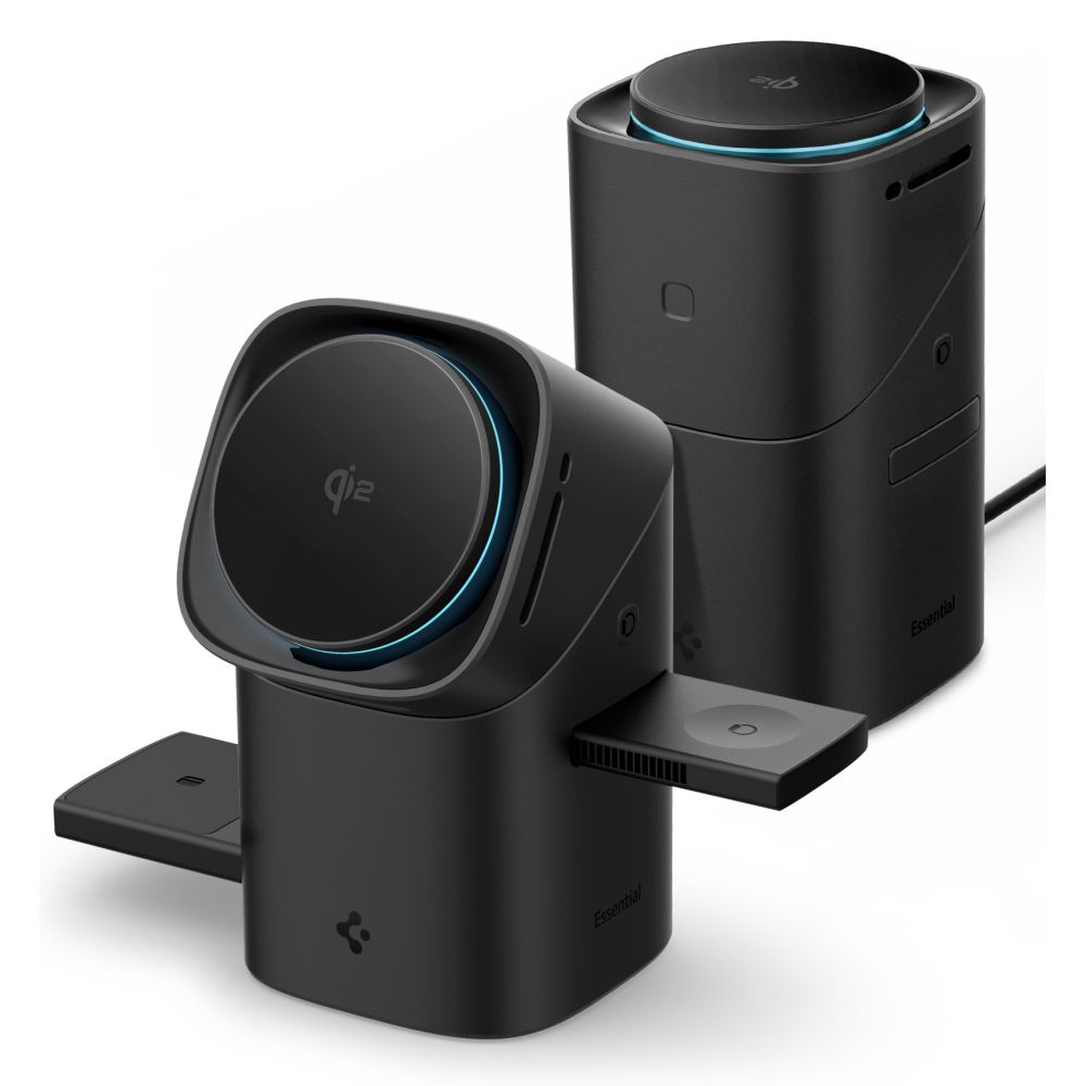 Spigen Essential EF223MS 3-in-1 QI2 Wireless Charger - Black (0)