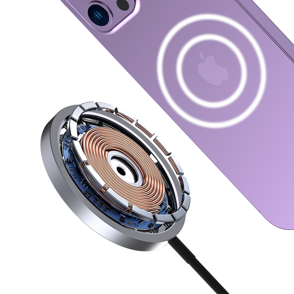 Wireless Charger Dudao A12XS 15W MagSafe Compatible - Black (3)