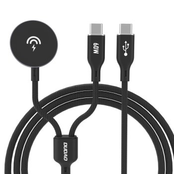 Dudao A12MaxC PD60W 2-in-1 Charger Apple Watch / USB-C - Black