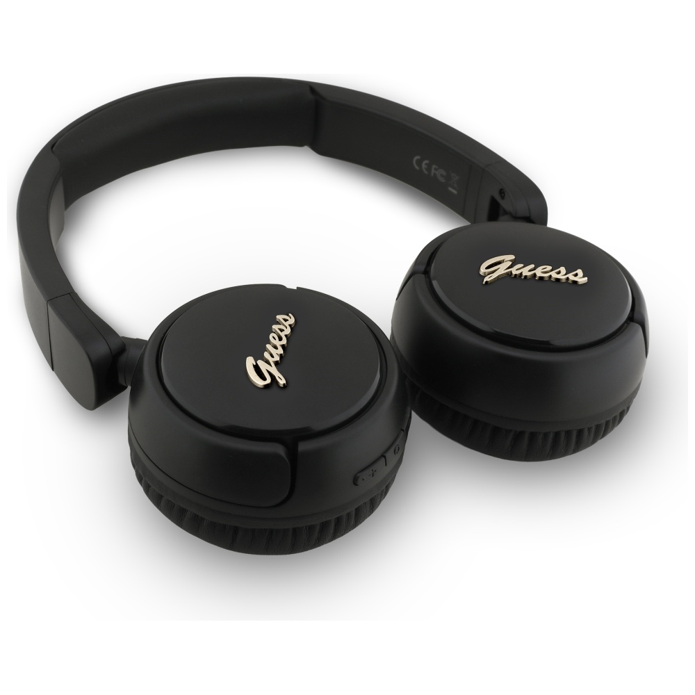 Guess Metal Logo Script Over-Ear Headphones - Black (1)